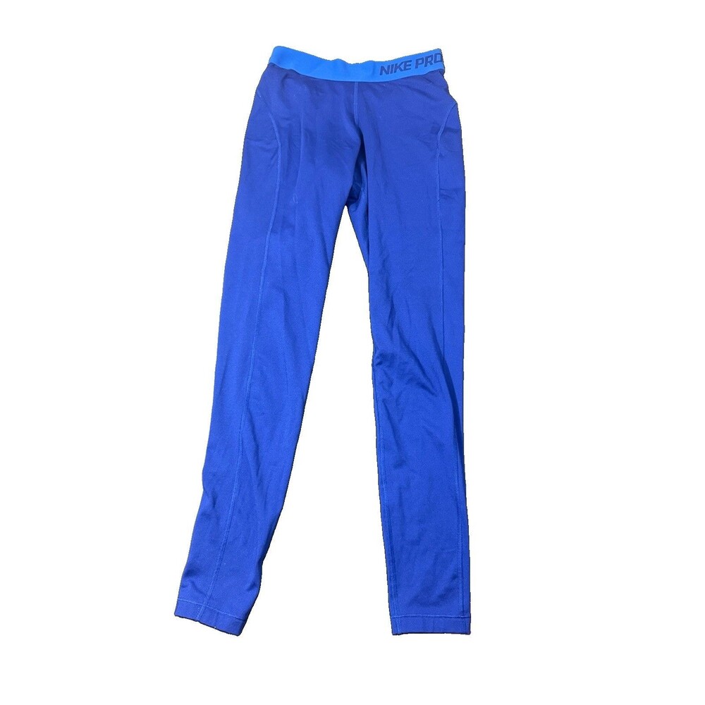 Nike Pro Dri-FIT Leggings Women’s Blue Compression Mesh Medium